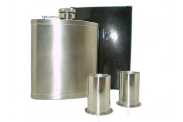 Fém flaska 2 db pohárral  6oz